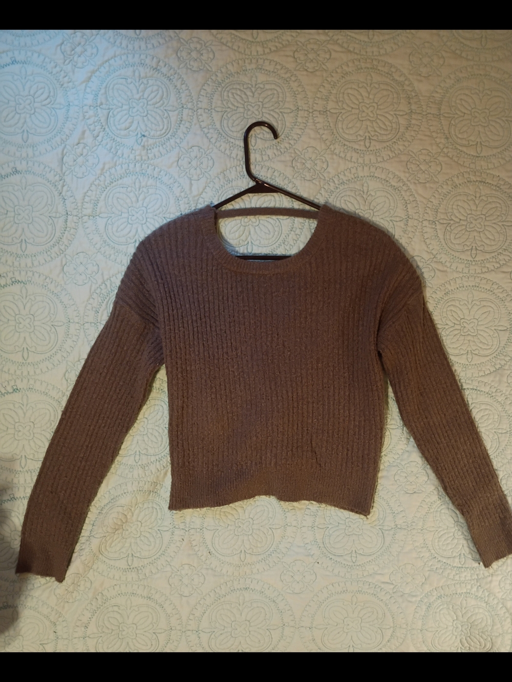 Cozy Rib-Knit Olive Green Women's Sweater